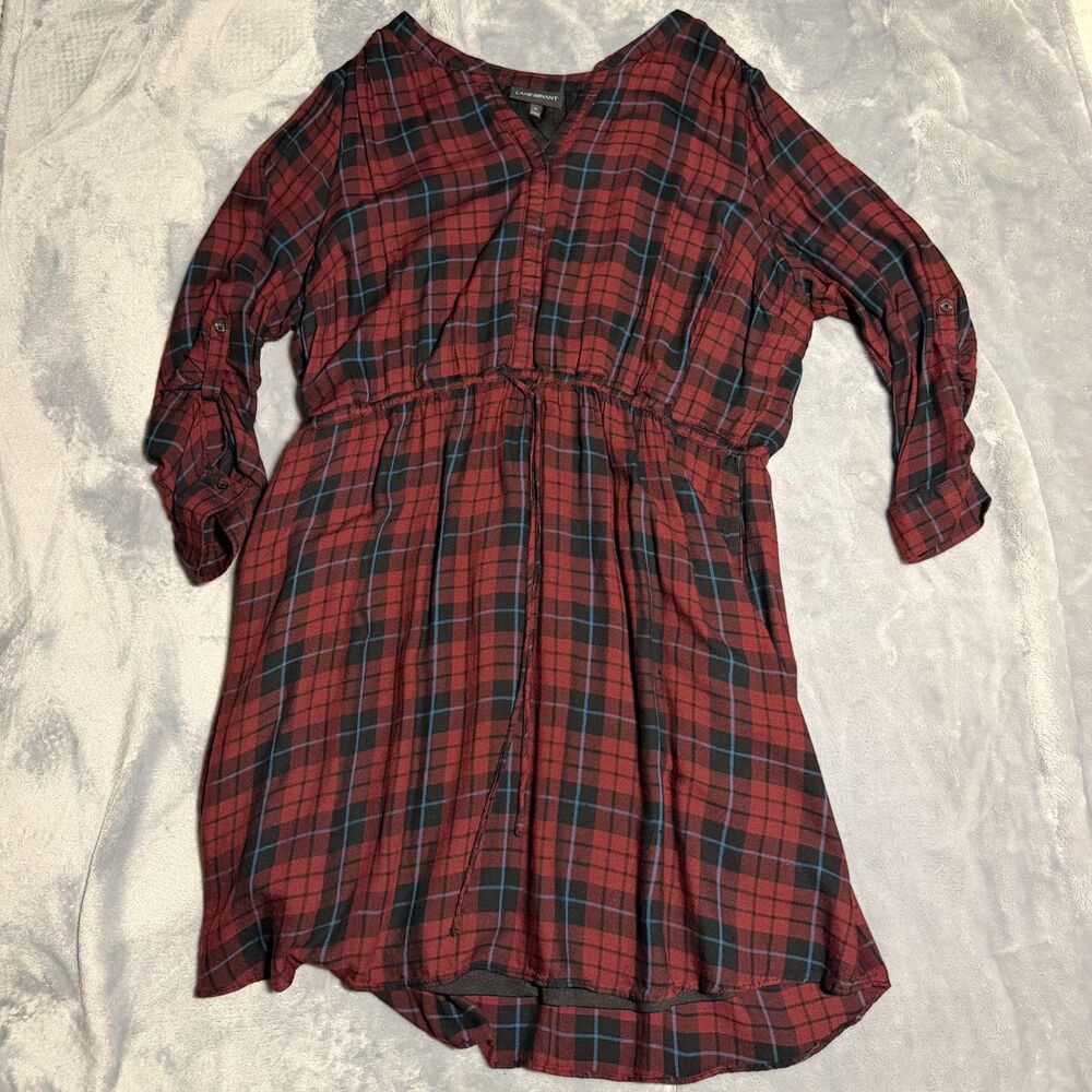 Lane Bryant Plaid Shirt Dress